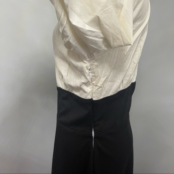 # French Style Ruffle Neck Long Sleeves Short Dress By Macys As Wish - Picture 10 of 15